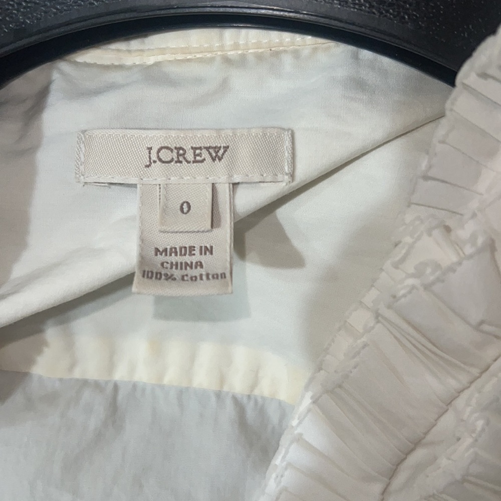 Like New-0-J.Crew Ruffle Button-Down Shirt - Picture 8 of 9